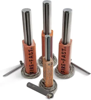 Trekker. Best Emergency Waterproof Survival Fire Starter. Magnesium and Euro Fire Steel Ferro Rod. Compact Durable Tool for Bushcraft, Camping, Backpacking, Hiking, Hunting, or Bug Out Bag