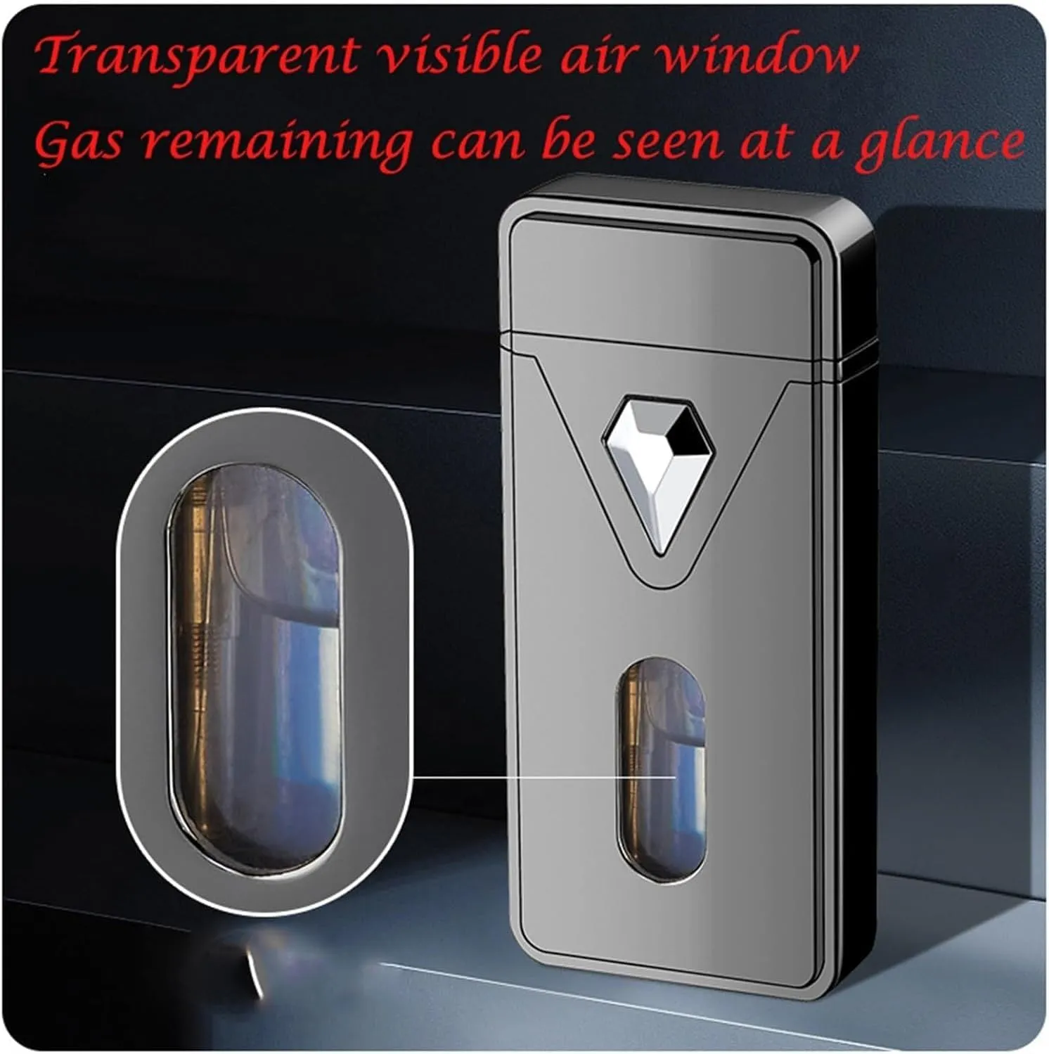 Triple Jet Torch Lighter - Adjustable Dual Flame System (Soft/Blast/Turbo) with Retro Flint Wheel & Visible Fuel Gauge, Hurricane-Proof Wind Resistance Butane Lighter(#5)