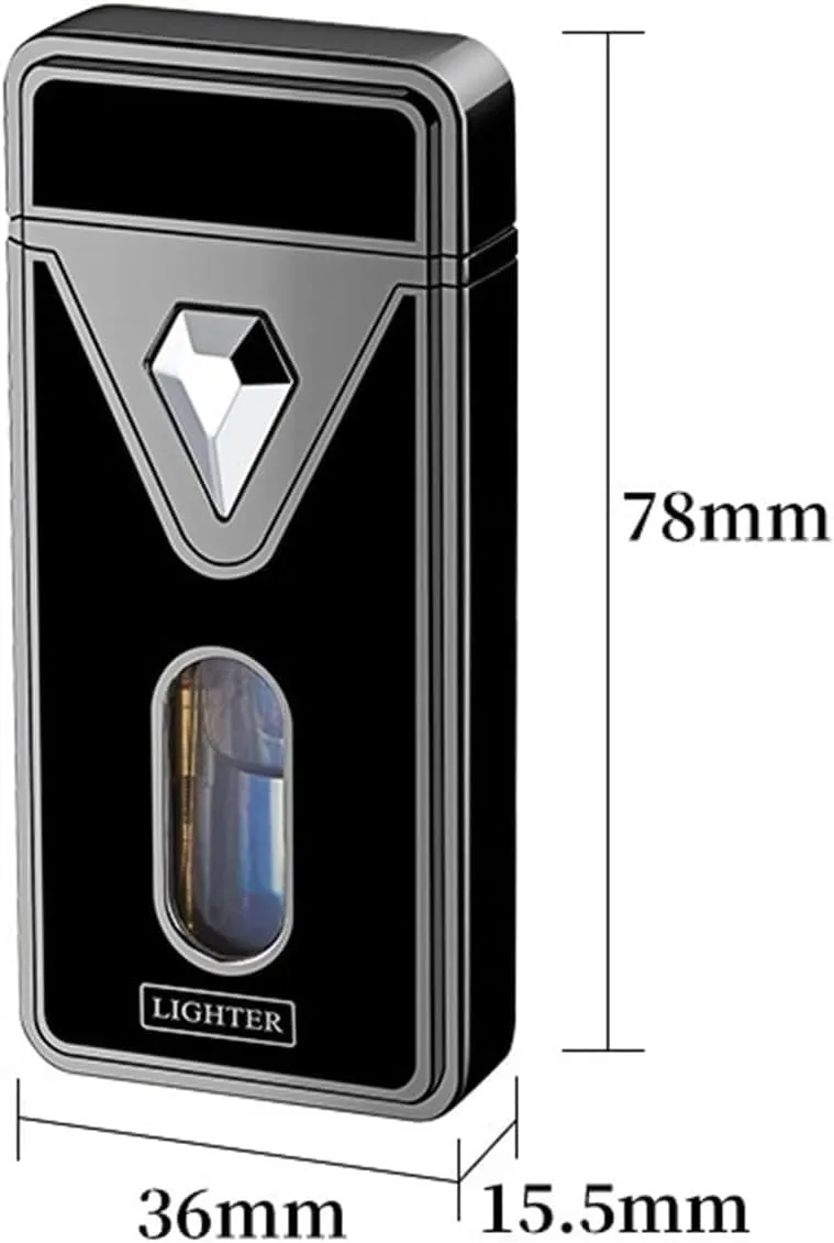 Triple Jet Torch Lighter - Adjustable Dual Flame System (Soft/Blast/Turbo) with Retro Flint Wheel & Visible Fuel Gauge, Hurricane-Proof Wind Resistance Butane Lighter(#5)