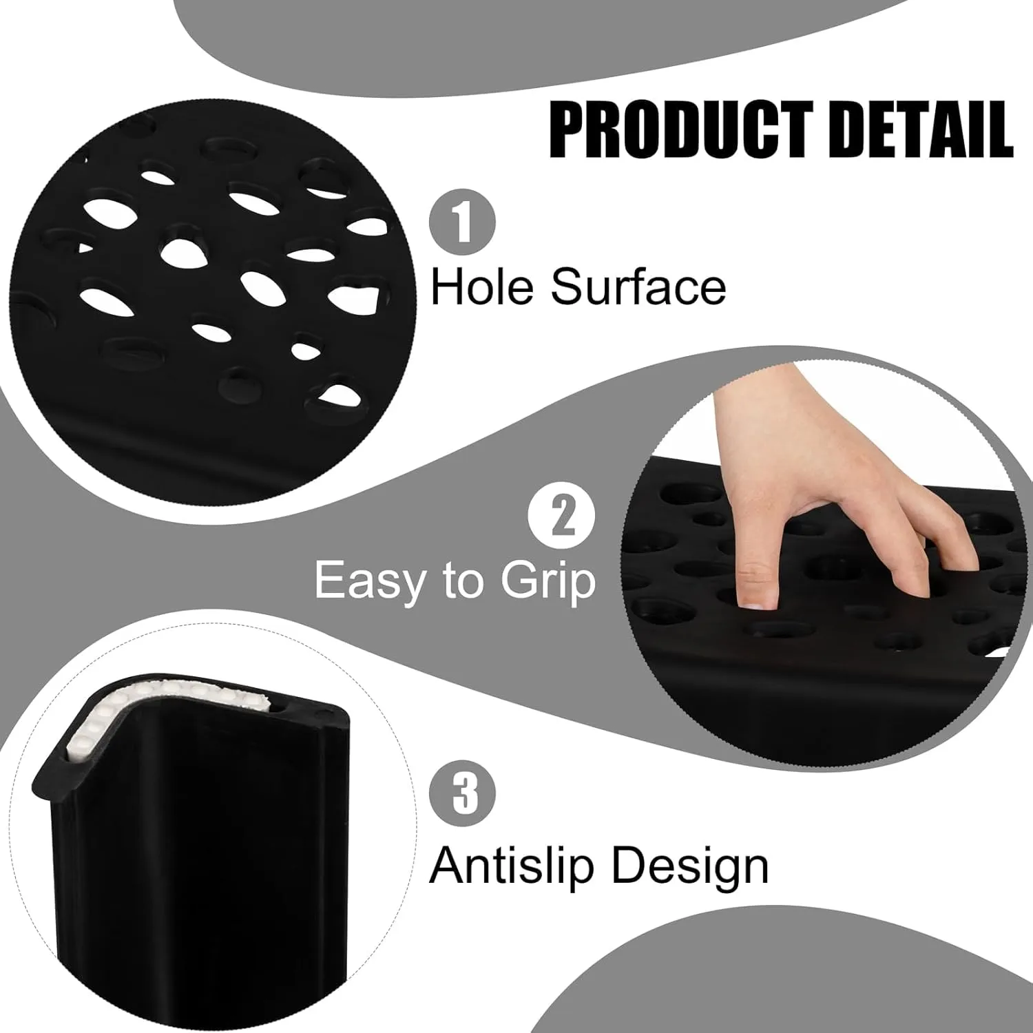 TURSTIN 6 Pack Plastic Stools 16.9 Inch Black Nesting Stools Portable Backless Bar Stool Flexible Seating Chairs for Classroom Office Home