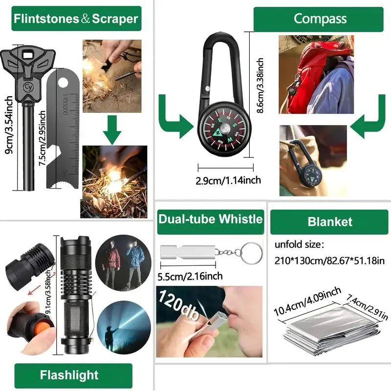 Ultimate 27-Piece Emergency Survival Kit – Be Ready for Anything!