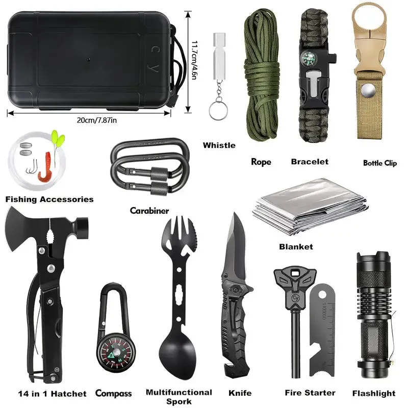 Ultimate 27-Piece Emergency Survival Kit – Be Ready for Anything!