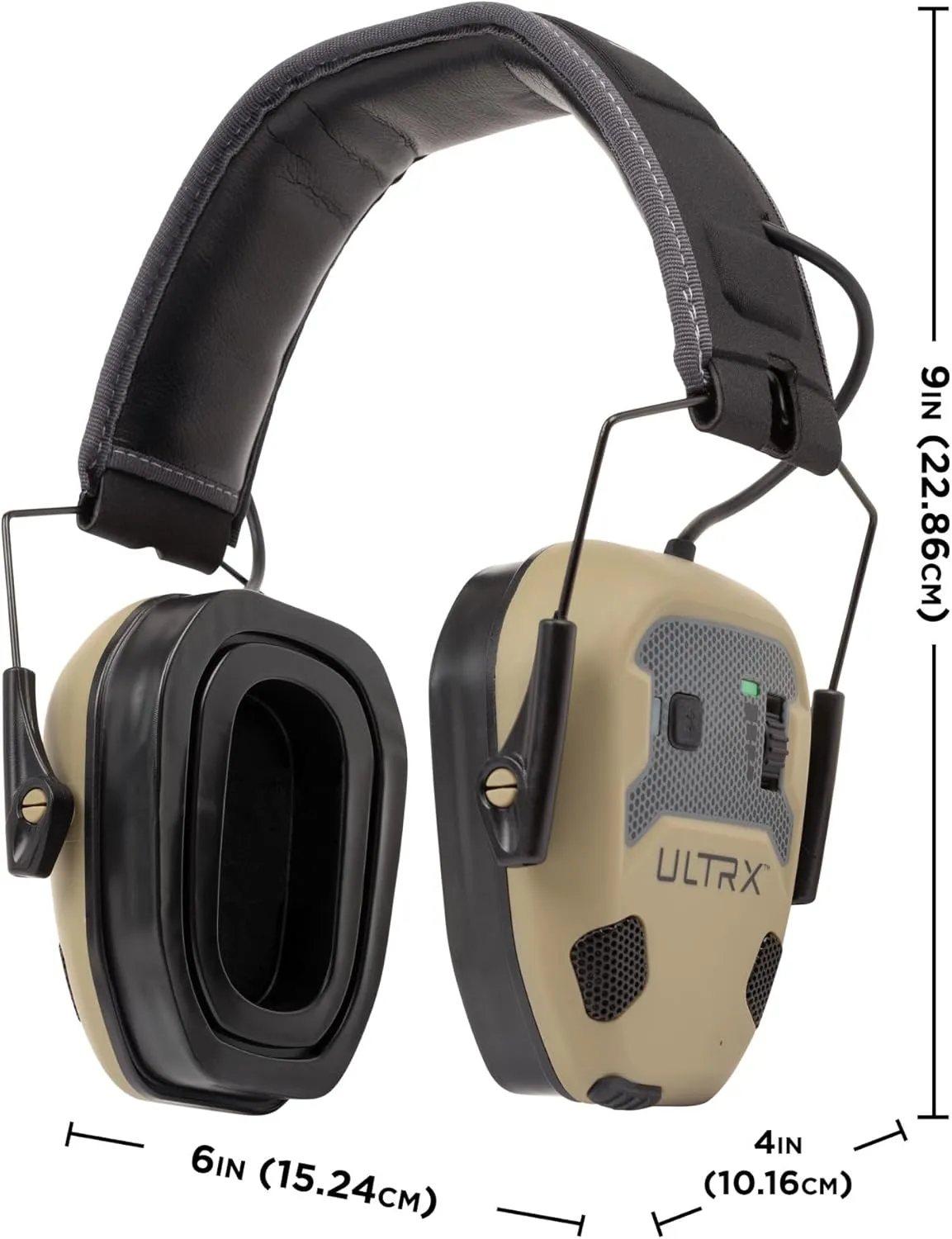 ULTRX Bionic Fuse Bluetooth Earmuff - Hearing protection, noise reduction for shooting, yardwork, construction, and more.