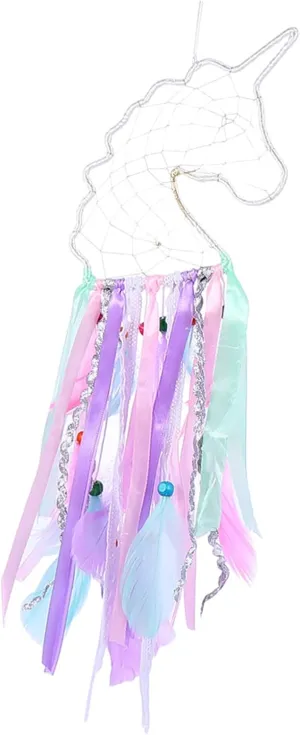 Unicorn Dream Catcher Wall Art Dream Catcher Light for Boys and Girls Wall Decor Hanging for Bedroom