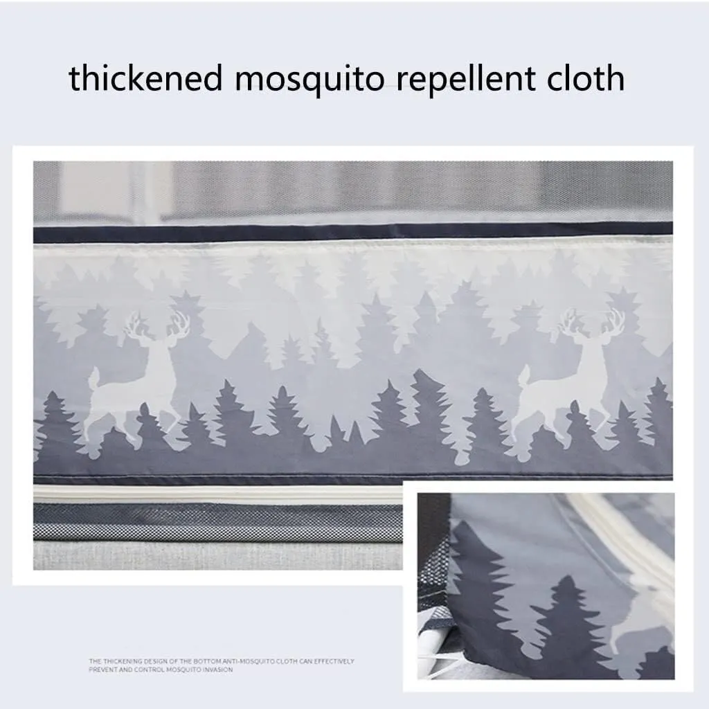 Upgraded Mosquito Net Insect Screen Net, Dense Mesh Large Size with Long Hanging Sets, Square for Home, Outdoor Camping & Hiking(Gray,1.8 * 2.0m)