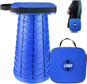Upgraded Square Folding Stool, Max Load Capacity 485lbs, Portable Collapsible Stool Seat, Telescoping Foldable Stool,Retractable Stool for Adult Camping Fishing Outdoor BBQ