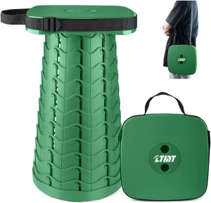 Upgraded Square Folding Stool, Max Load Capacity 485lbs, Portable Collapsible Stool Seat, Telescoping Foldable Stool,Retractable Stool for Adult Camping Fishing Outdoor BBQ