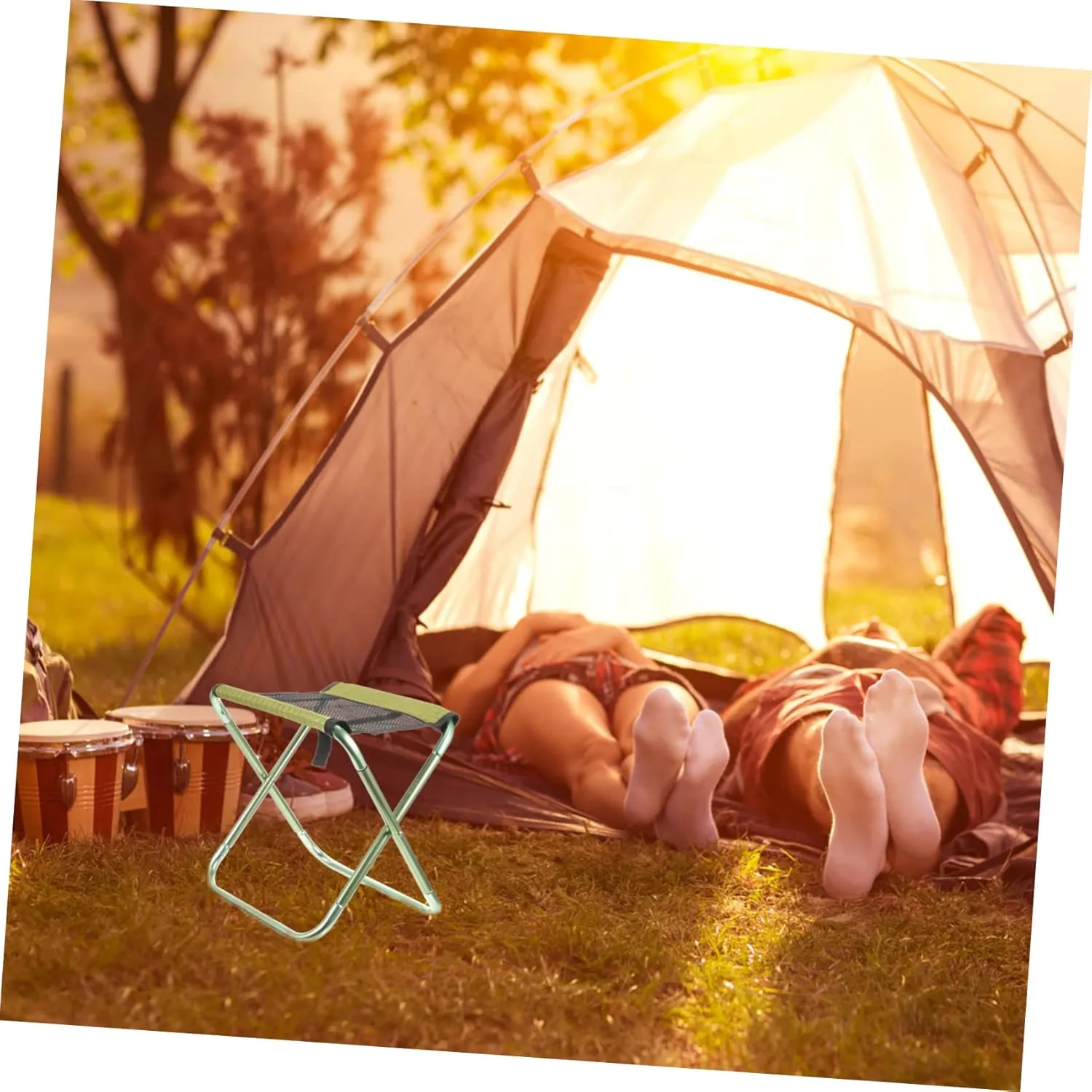 UPKOCH Portable Folding Camping Stool Lightweight Fishing Chair for Travel Multi Functional Collapsible Stool for Outdoor Use Design for Picnics and Gardening