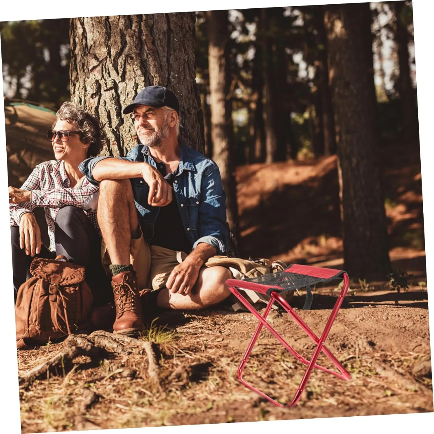 UPKOCH Portable Folding Chair Stool Compact Camping Stool for Travel Outdoor Picnic