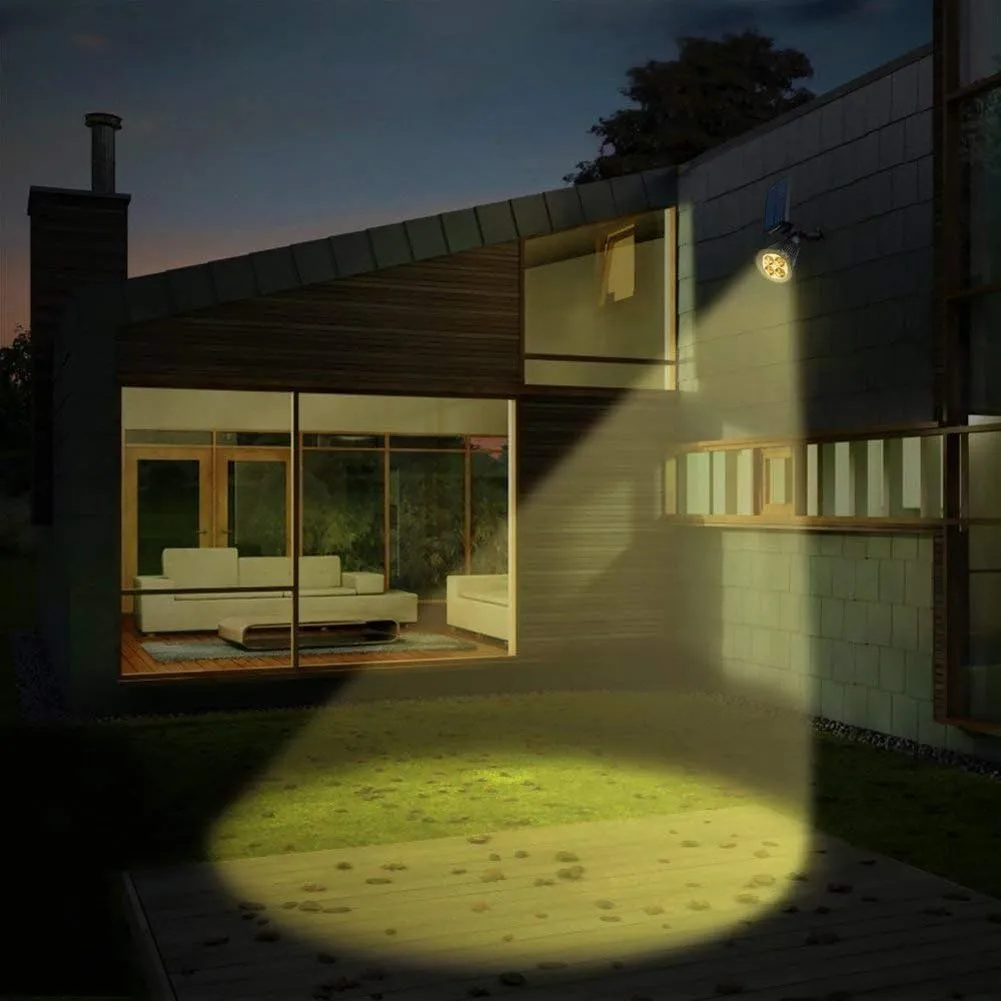 URPOWER Solar Lights Outdoor, Adjustable Spot Lights Outdoor, 2-in-1 Waterproof Landscape Spotlights Wall Light, Dusk-to-Dawn Solar Powered Light for Garden, Yard (2 Pack Warm)