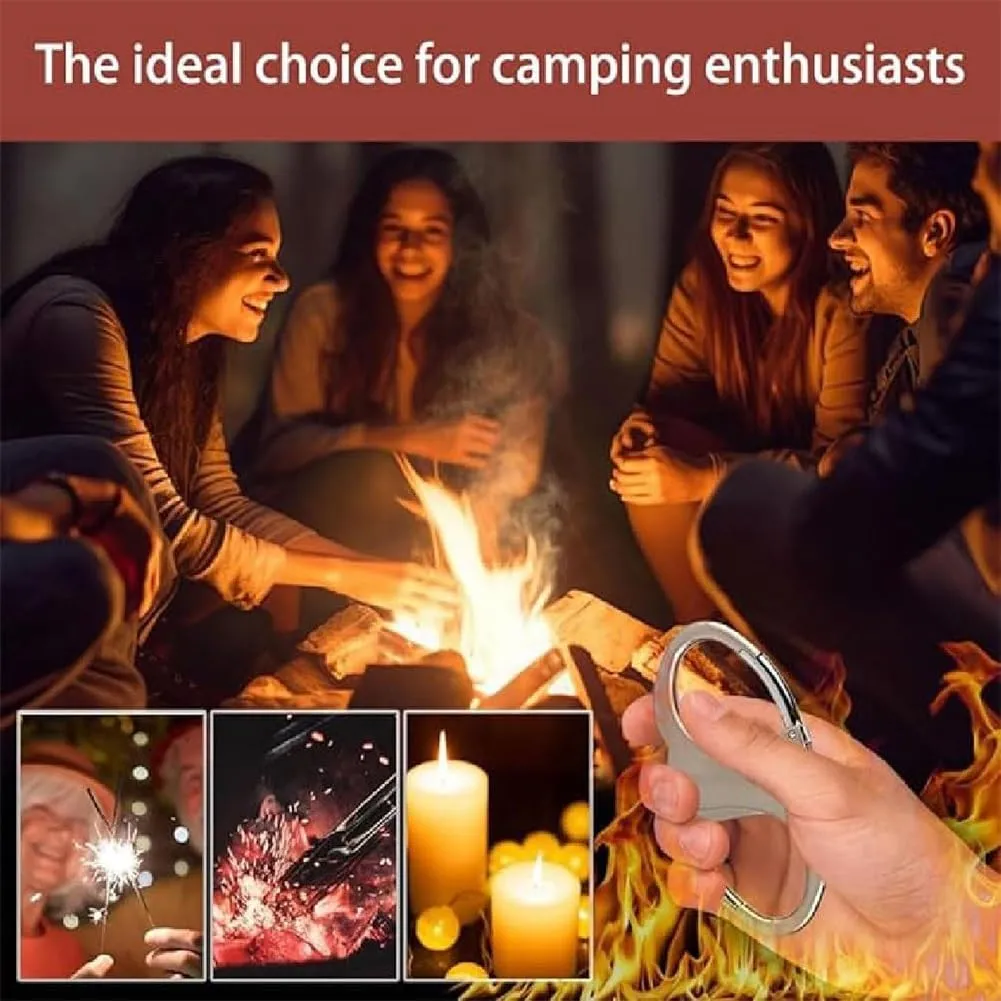 Utrum Keychain Lighter, Key Chain Lighters, Permanent Match Lighter, Mini Reusable Waterproof Matches, Metal Fire Starter Lighters Waterproof Flint Match Outdoor Camping Emergency Car and Home(2PCS)
