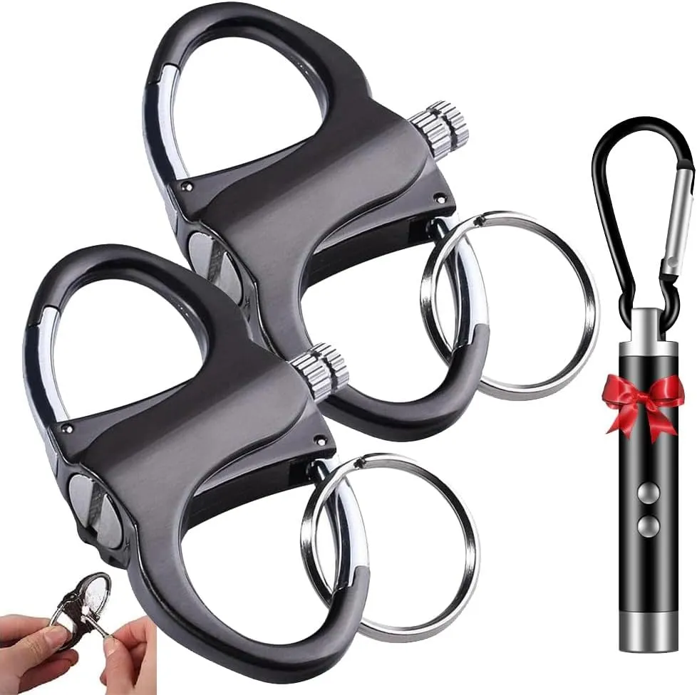 Utrum Keychain Lighter, Key Chain Lighters, Permanent Match Lighter, Mini Reusable Waterproof Matches, Metal Fire Starter Lighters Waterproof Flint Match Outdoor Camping Emergency Car and Home(2PCS)