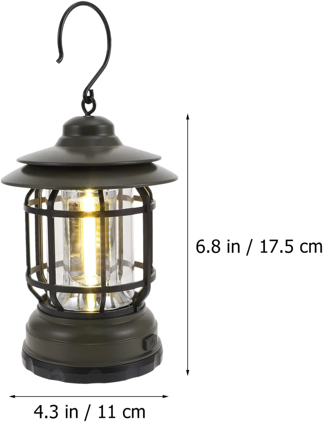 Vaguelly Portable Led Camping Lantern Retro Style Multipurpose Emergency Light for Outdoor Activities Lightweight Handheld Hook for Easy Hanging for Hiking Backpacking and More