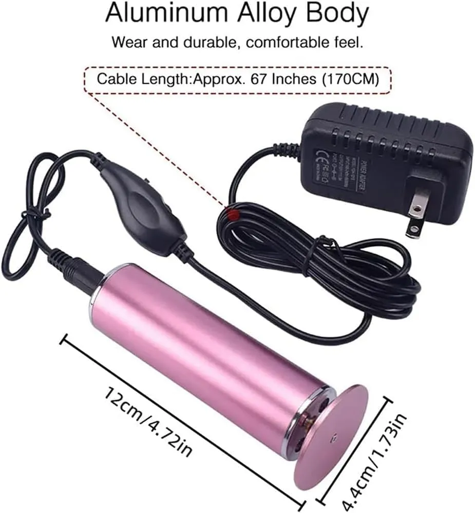 Versaselect Electric Foot Callus Remover, Dermawave Electric Foot Callus Remover, Adjustable Speed 360 Rotation Callus Remover with 60pcs Sanding Disc Electric Callus Remover for Feet (Pink)