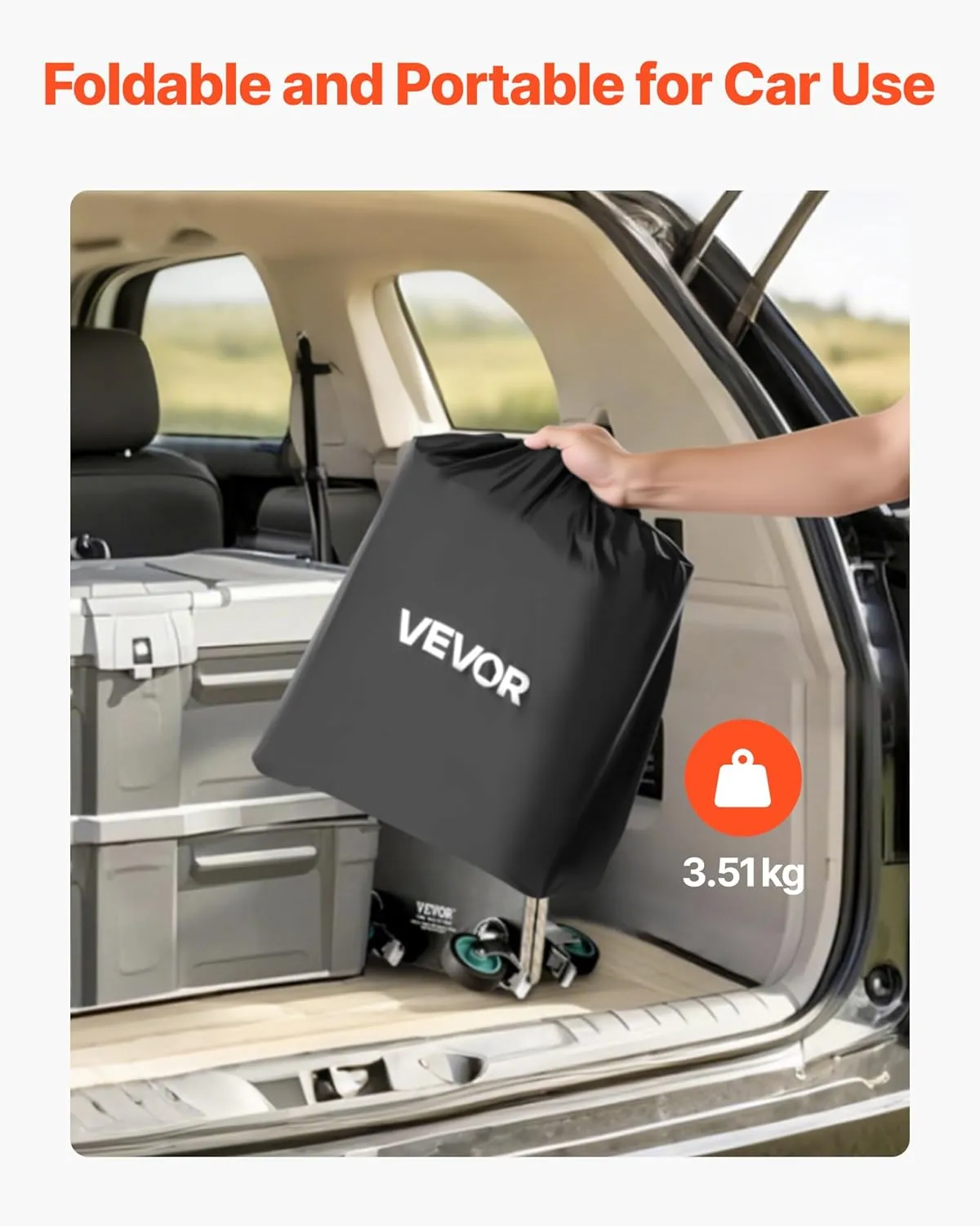 VEVOR Hitch Cargo Carrier Bag, Waterproof 840D PVC, 59.84 x 23.9 x 24.02 in (20 Cubic Feet), Heavy Duty Cargo Bag for Truck Bed Storage with 8 Reinforced Straps, Suitable for Car Vans Hitch Basket