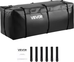 VEVOR Hitch Cargo Carrier Bag, Waterproof 840D PVC, 59.84 x 23.9 x 24.02 in (20 Cubic Feet), Heavy Duty Cargo Bag for Truck Bed Storage with 8 Reinforced Straps, Suitable for Car Vans Hitch Basket