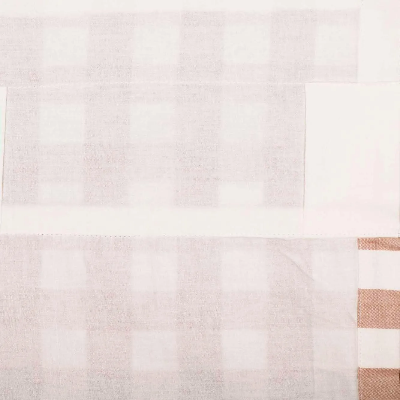 VHC Brands Annie Buffalo Portabella Check Farmhouse Swag Curtain Set 36x36x16