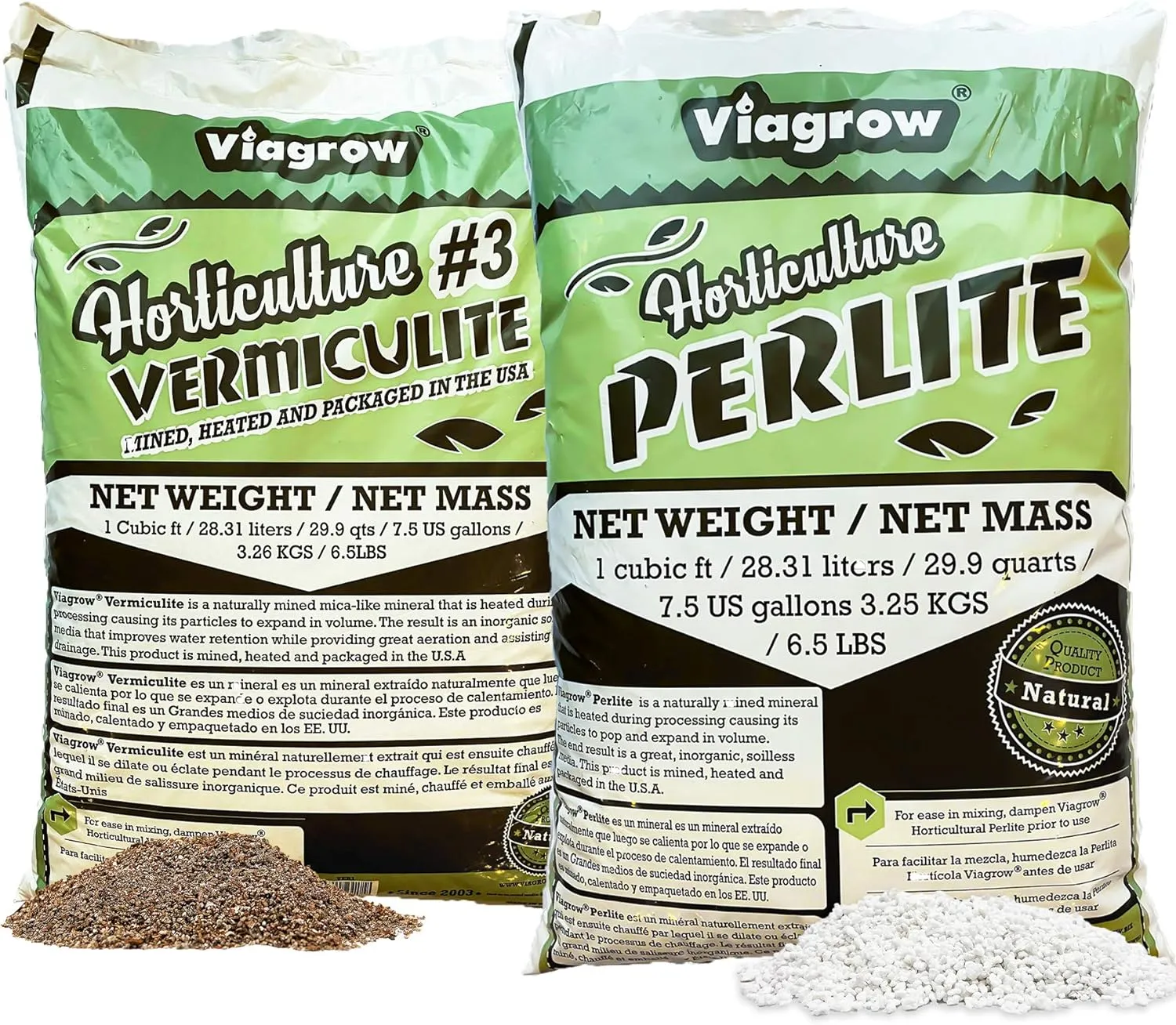 Viagrow VERPER1 29.9 Quarts per Bag, White, Perlite Vermiculite(Pack of 1)