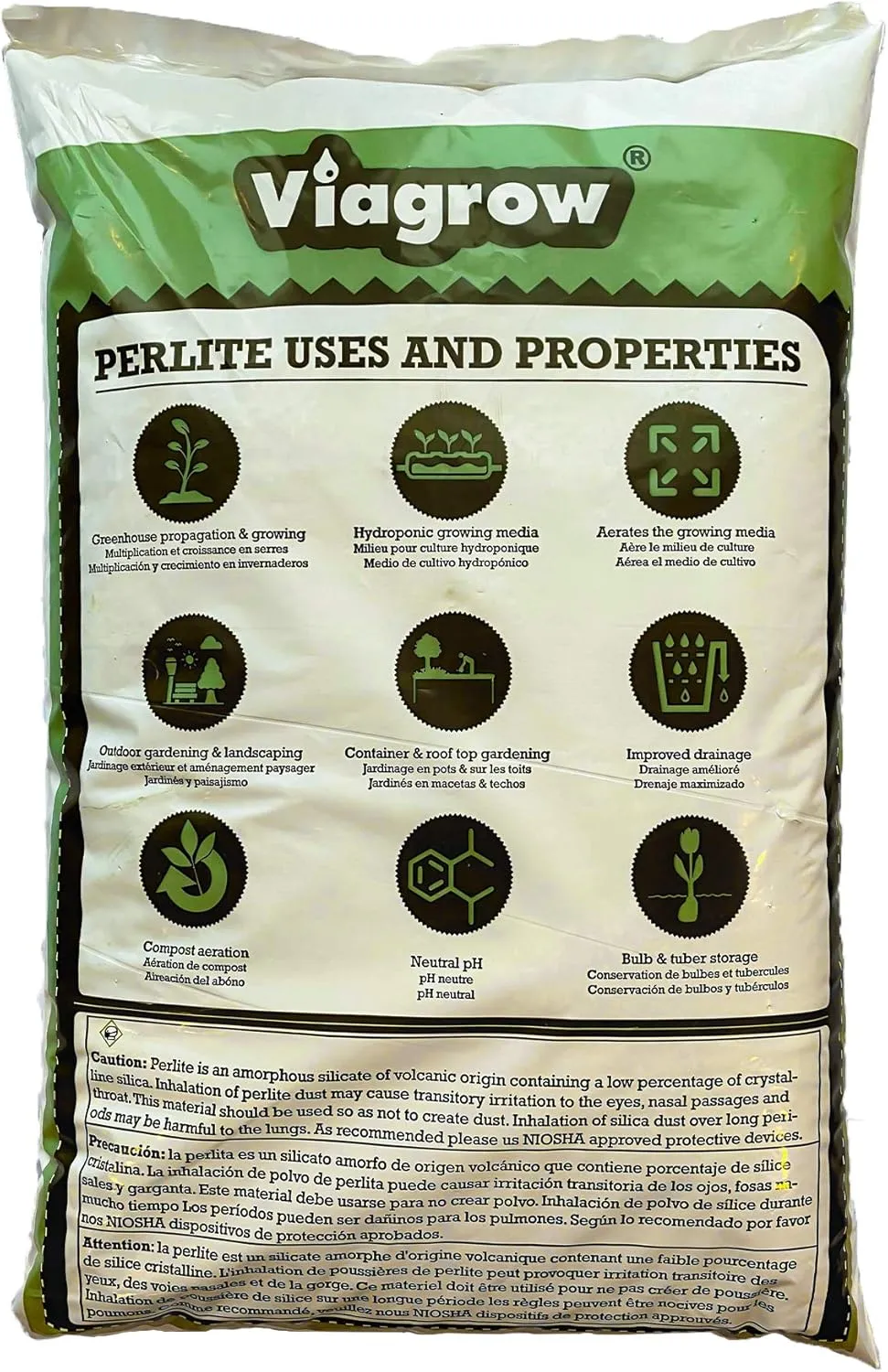 Viagrow VERPER1 29.9 Quarts per Bag, White, Perlite Vermiculite(Pack of 1)