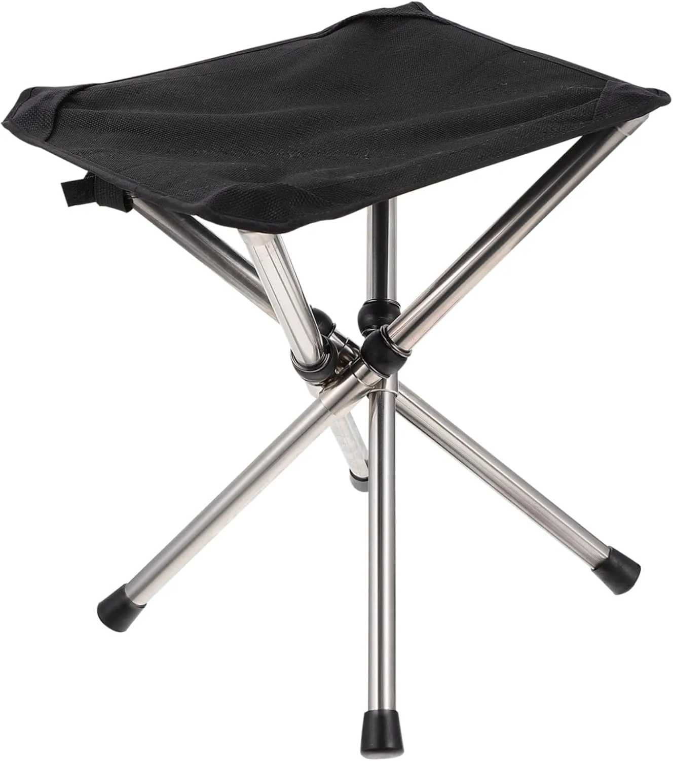 VICASKY 1Pc Portable Folding Fishing Stool Compact Stainless Steel Chair for Camping Outdoor Activities and Fishing Trips Durable Lightweight Design for