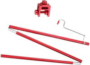 VICASKY Camping Table Lamp Pole Lanterns Outdoor Color Lamps Light Garden Telescopic Camping Folding Lamp Bracket Camping Lantern Stand Rack Camping Lamp Post Aluminum Alloy Red