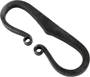 Viking & Roman-Inspired Firesteel Prop – Forged Iron Steel with Darkened Stone Finish, Scroll Design – 3 Inch Traditional C Style Fire Starter for Reenactments, Camping Gear, & Historical Displays