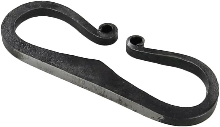 Viking & Roman-Inspired Firesteel Prop – Forged Iron Steel with Darkened Stone Finish, Scroll Design – 3 Inch Traditional C Style Fire Starter for Reenactments, Camping Gear, & Historical Displays