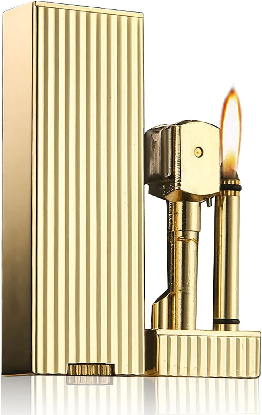 Vintage Kerosene Lighter, Antique Brass, Windproof, Heavy Duty, Oil Lighter (No Fuel)
