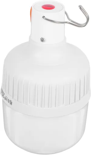 VOSAREA 1Pc Rechargeable LED Camping Lantern Portable Solar Charging Light Bulb for Emergency Use Easy to Install Energy Saving Durable for Outdoor Activities and Night Markets