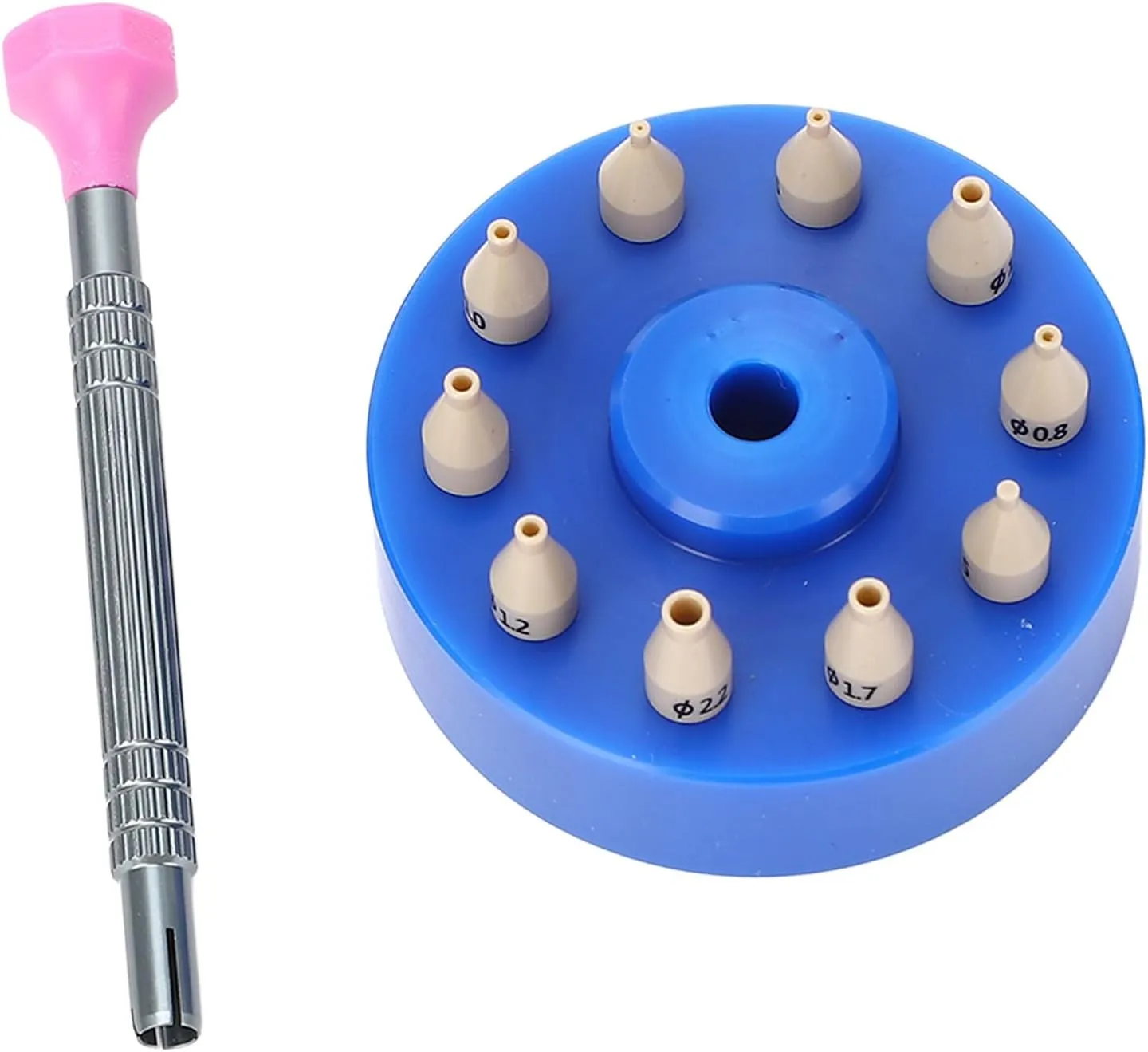 Watch Hand Setter Tool Kit with 10 Replacement Tips, Stainless Steel Material for Hour, Minute and Second Hand Installation and Repair