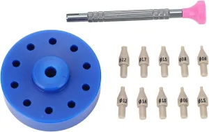 Watch Hand Setter Tool Kit with 10 Replacement Tips, Stainless Steel Material for Hour, Minute and Second Hand Installation and Repair
