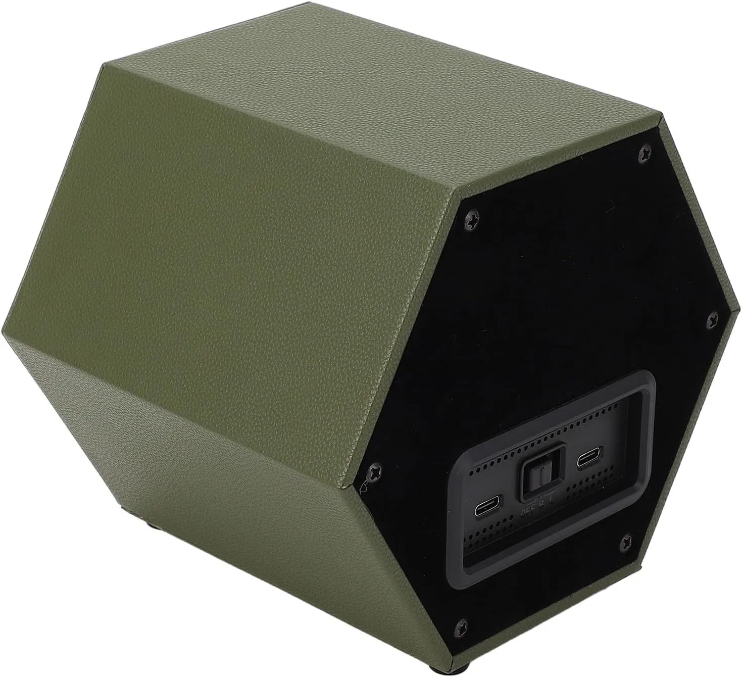 Watch Winding Box, Compact Hex Shaped Watch Winder Kit for Home Shop (Army Green W147D)