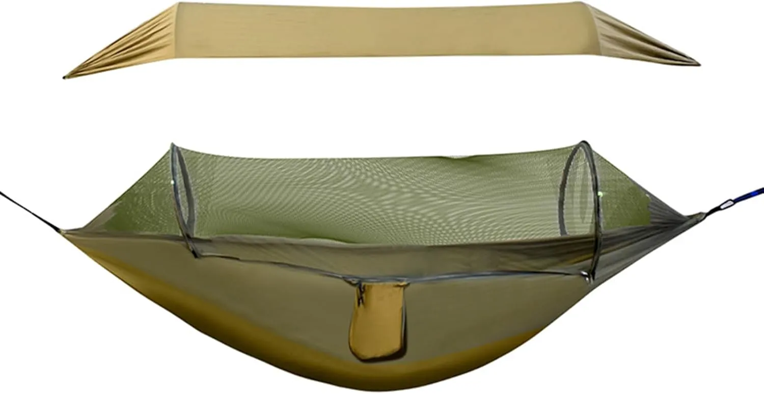 Waterproof Camping Hammock Portable Hanging Hammock with Net for for Outdoor Backpacking