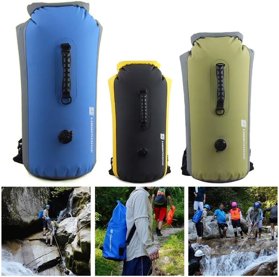Waterproof Dry Bag 25L/35L/60L PVC Duffel for Kayaking Canoeing Rafting Camping Boating Fishing Outdoor Adventures Water Snow Dust Protection(35L Black)