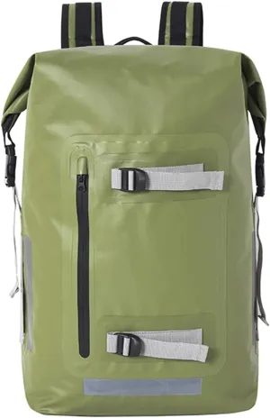 Waterproof Dry Bag, 40L Roll Top Lightweight Dry Storage Bag Backpack with Exterior Zippered Pocket, for Travel