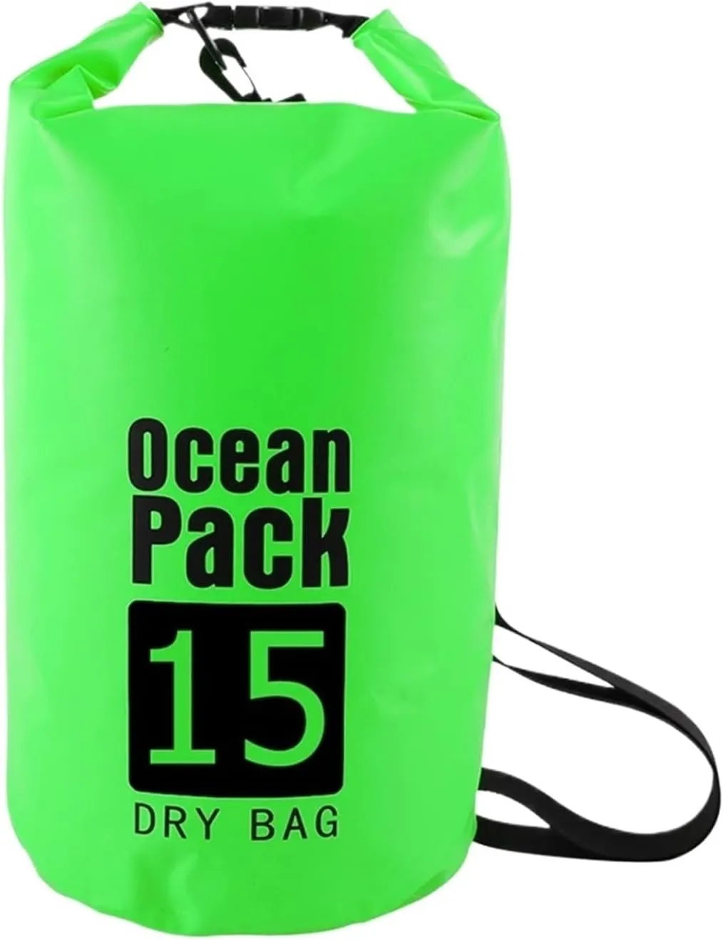 Waterproof Dry Bag Inflatable Open Swimming Buoy Tow Float Dry Bag with Waist Belt for Boating Rafting Swimming Bucket Water Sport Safety Bag for Swimming,Boating(Green-15L)