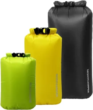 Waterproof Dry Sacks Pack of 3 Lightweight Waterproof Storage Dry Bags for Outdoor Camping Boating Hiking Rafting