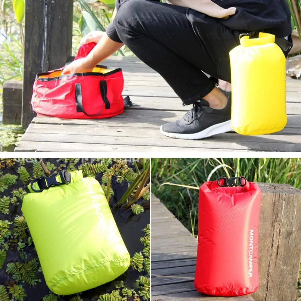 Waterproof Dry Sacks Pack of 3 Lightweight Waterproof Storage Dry Bags for Outdoor Camping Boating Hiking Rafting