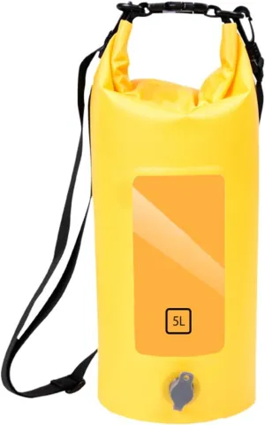Waterproof Floating Dry Bag for Men Women, 5L Roll Top Sack Keeps Gear Dry with Shoulder Strap for Kayaking Rafting Boating Swimming Camping Hiking Beach Fishing(Orange)