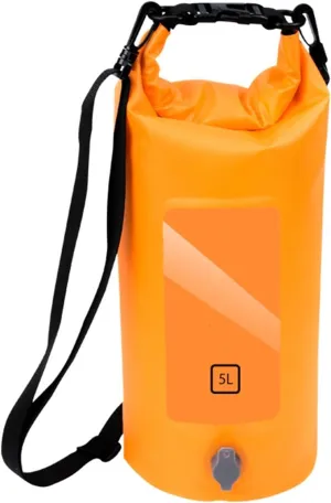 Waterproof Floating Dry Bag for Men Women, 5L Roll Top Sack Keeps Gear Dry with Shoulder Strap for Kayaking Rafting Boating Swimming Camping Hiking Beach Fishing(Yellow)