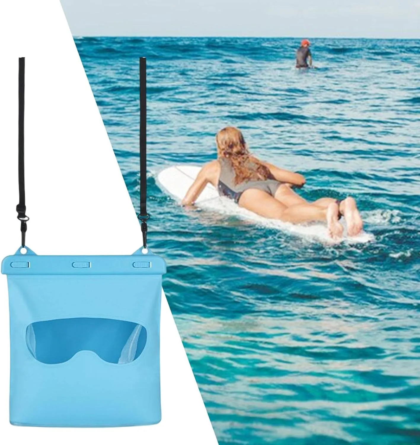Waterproof Storage Bag, Shoulder Strap Adjustable Dry Bags, for Water Sports Swim Training Fishing Kayaking Hiking
