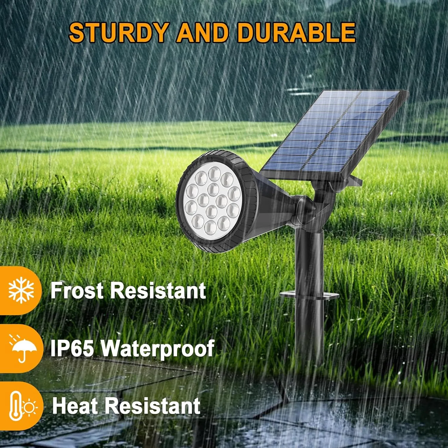 WELALO Solar Spot Lights Outdoor Waterproof for Flag, 6 Pack/4 Modes Landscape Spotlights 180° Adjustable Solar Lights Outdoor for Walkway Pathway Tree Yard Garden Wall Statue Cool White