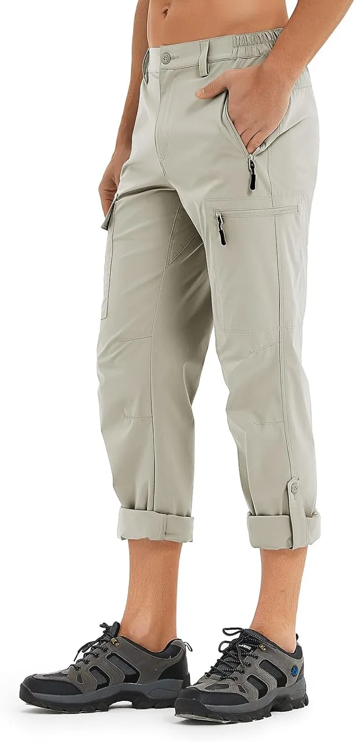 Wespornow Men's-Hiking-Pants Lightweight Water Resistant Quick Dry Outdoor Pants for Fishing Travel Camping