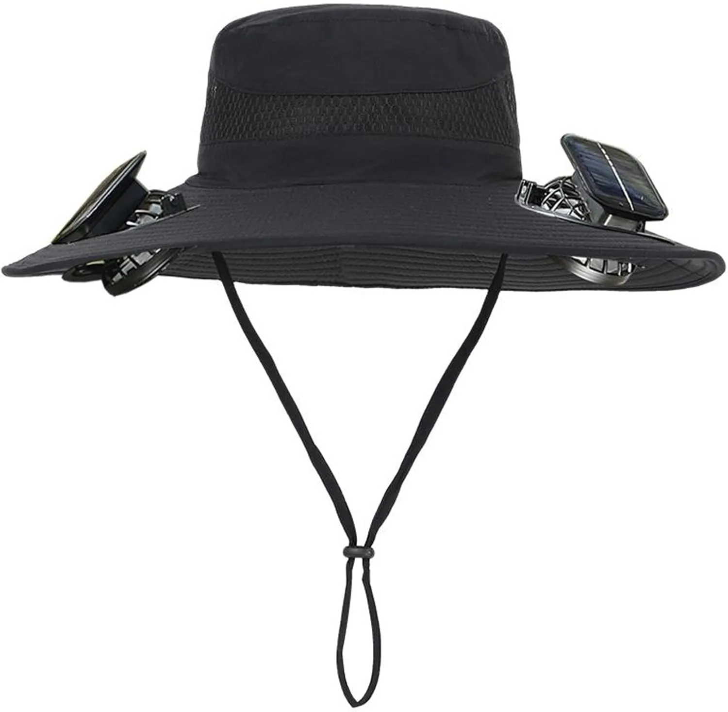 Wide Brim Solar Fan Hats for Men, UPF 50  Solar Fan Sun Hat for Camping Outdoor Fishing Hiking Beach