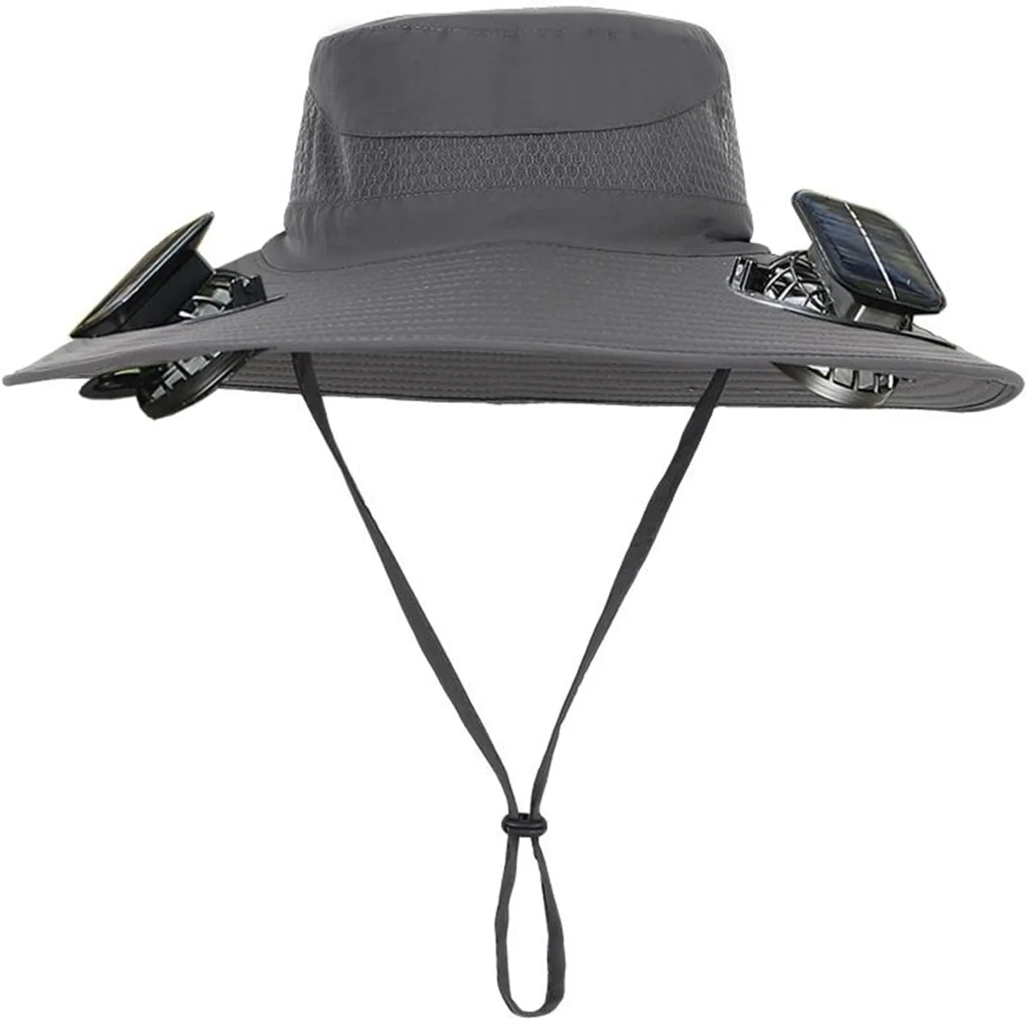 Wide Brim Sun Hat with Solar Powered Fans, UPF 50  Solar Fan Sun Hat for Beach Fishing Camping Hiking Outdoor
