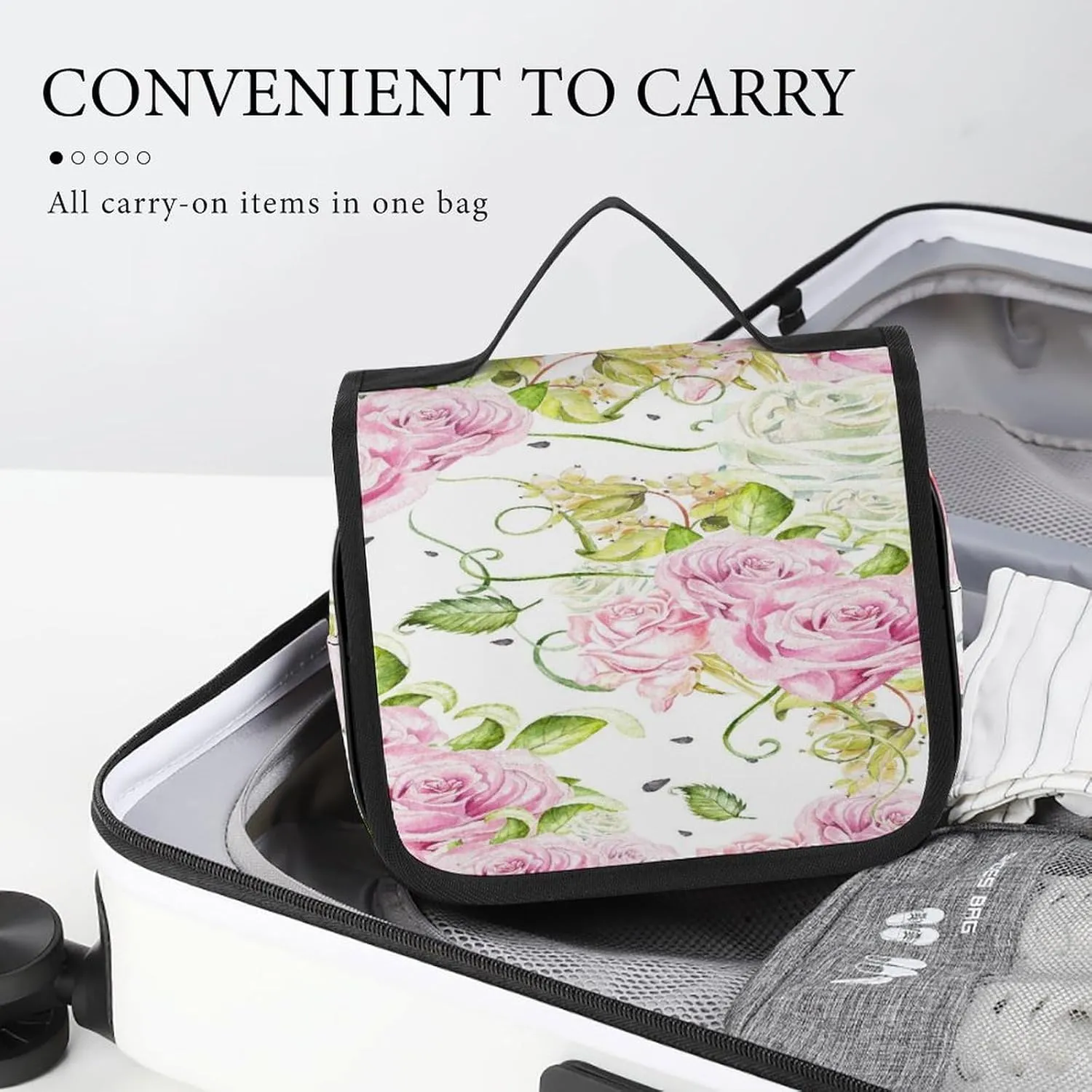 Women Hanging Toiletry Wash bag, Travel Cosmetic Storage Case Organizer