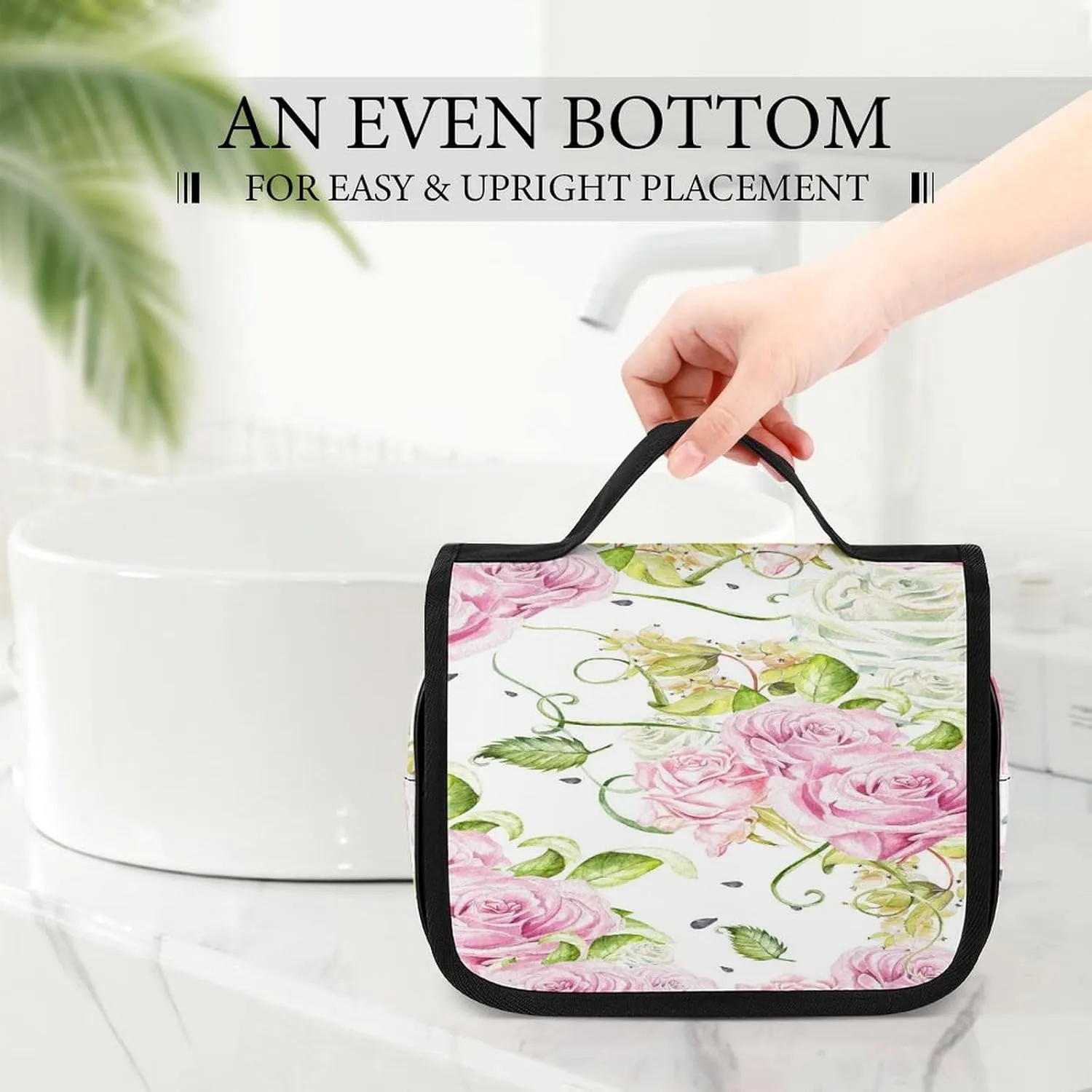 Women Hanging Toiletry Wash bag, Travel Cosmetic Storage Case Organizer