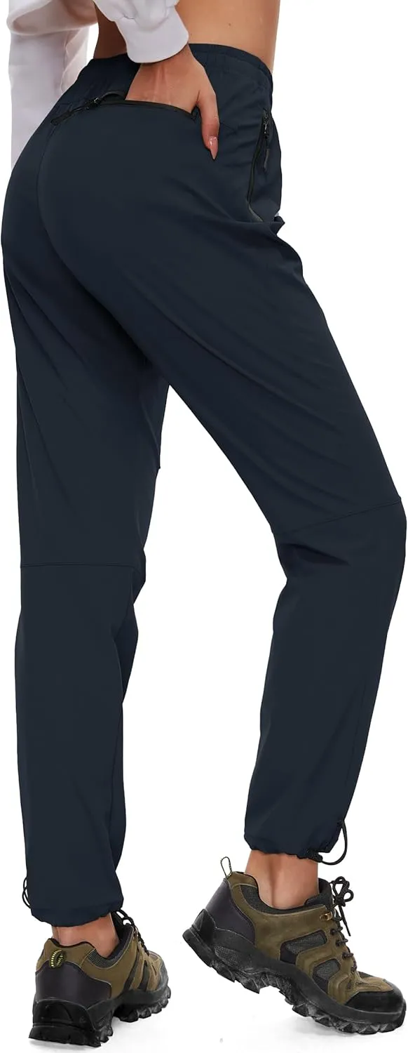Women's Tall Hiking Pants 31/33/35/37 Inseam Quick Dry Lightweight Water Resistant Cargo Pants 4 Zipper Pockets