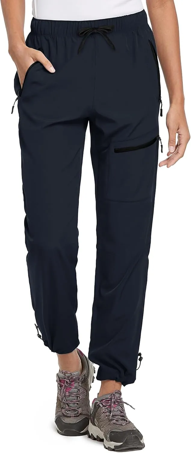 Women's Tall Hiking Pants 31/33/35/37 Inseam Quick Dry Lightweight Water Resistant Cargo Pants 4 Zipper Pockets