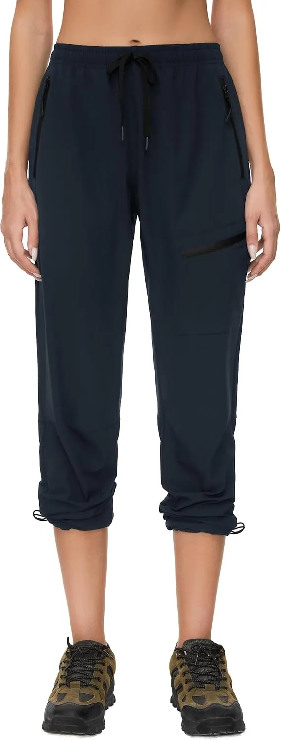 Women's Tall Hiking Pants 31/33/35/37 Inseam Quick Dry Lightweight Water Resistant Cargo Pants 4 Zipper Pockets